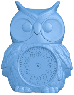 Owl wall clock T0005034 download free stl files 3d model for CNC wood carving