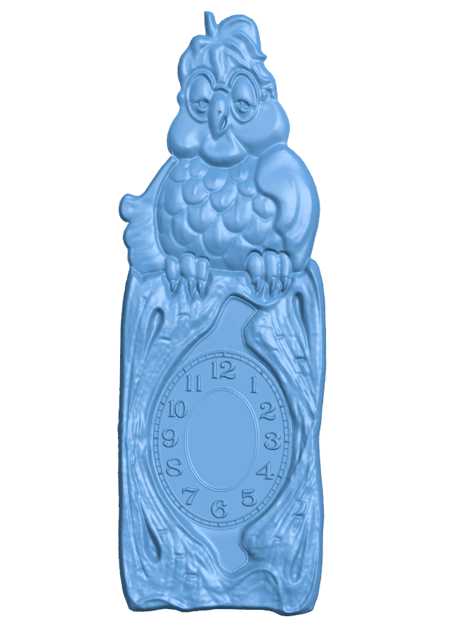 Owl wall clock T0005035 download free stl files 3d model for CNC wood carving