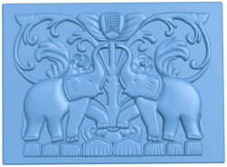 Pattern decor design elephant T0004933 download free stl files 3d model for CNC wood carving