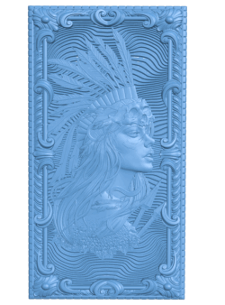 Picture of Indian woman T0005216 download free stl files 3d model for CNC wood carving