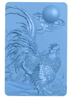 Rooster T0004851 download free stl files 3d model for CNC wood carving