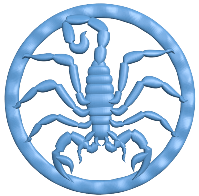 Scorpion T0005333 download free stl files 3d model for CNC wood carving