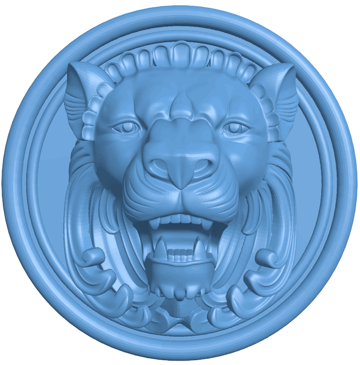 Tiger head pattern T0004815 download free stl files 3d model for CNC wood carving