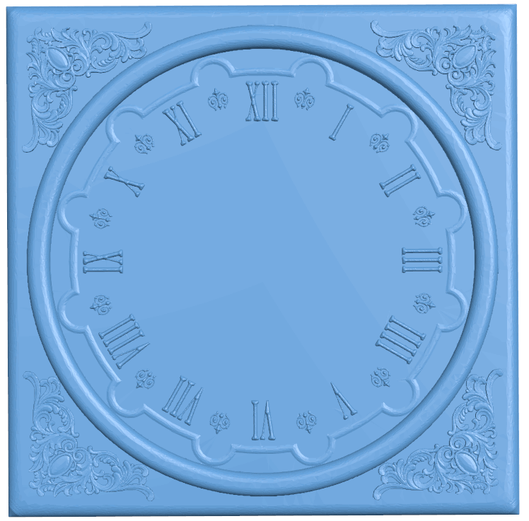 Wall clock pattern T0004763 download free stl files 3d model for CNC wood carving