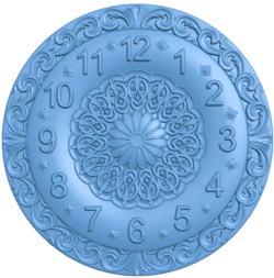 Wall clock pattern T0004766 download free stl files 3d model for CNC wood carving