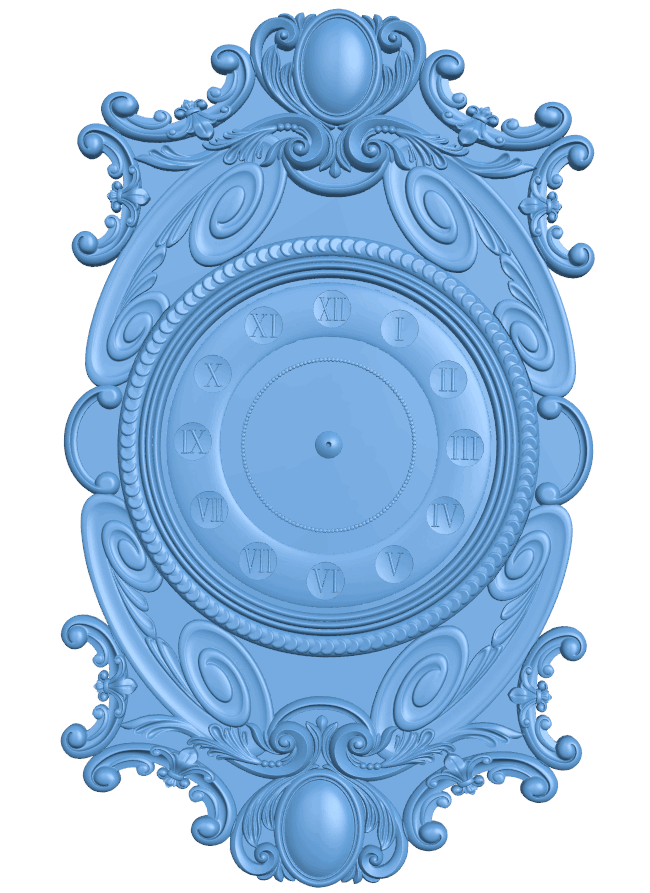 Wall clock pattern T0004777 download free stl files 3d model for CNC wood carving