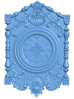 Wall clock pattern T0004779 download free stl files 3d model for CNC wood carving