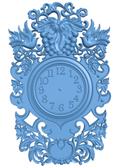 Wall clock pattern T0004860 download free stl files 3d model for CNC wood carving