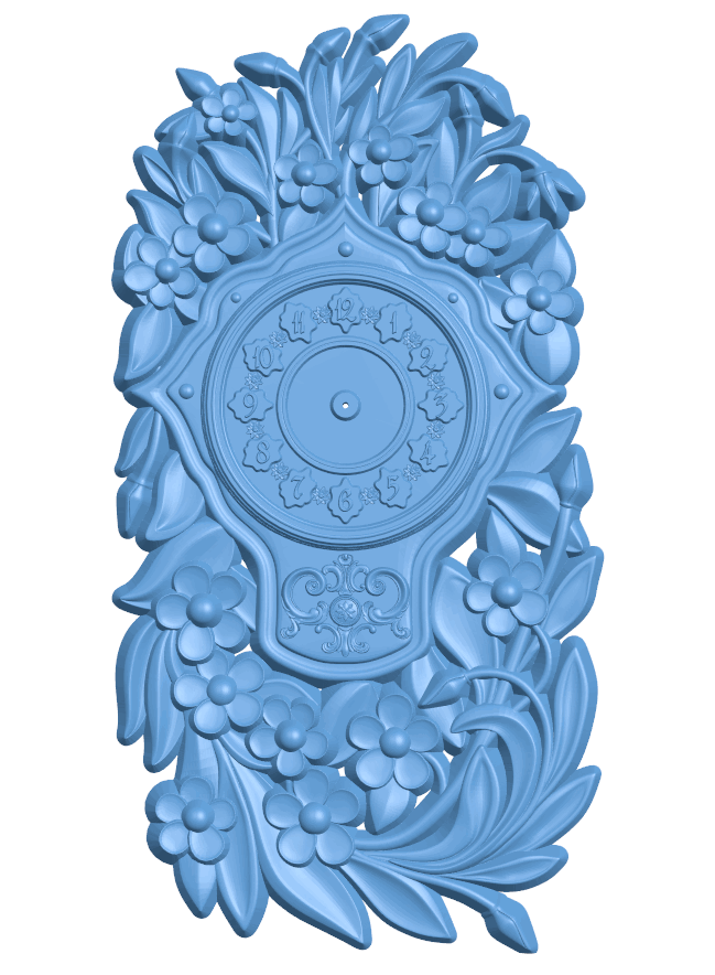 Wall clock pattern T0005058 download free stl files 3d model for CNC wood carving