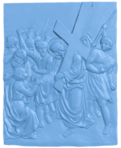 Way of the Cross T0005299 download free stl files 3d model for CNC wood carving
