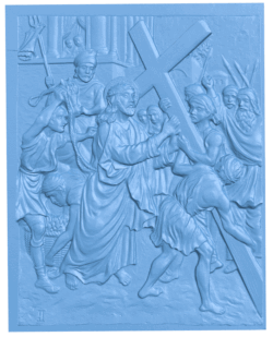 Way of the Cross T0005300 download free stl files 3d model for CNC wood carving