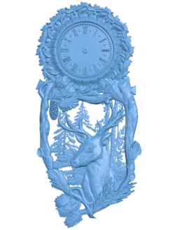 Animal wall clock T0005381 download free stl files 3d model for CNC wood carving