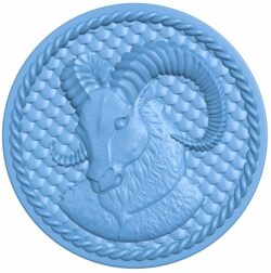 Aries – Zodiac pattern T0005742 download free stl files 3d model for CNC wood carving