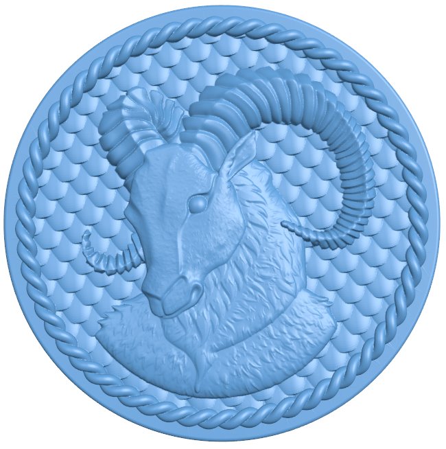 Aries - Zodiac pattern T0005742 download free stl files 3d model for CNC wood carving