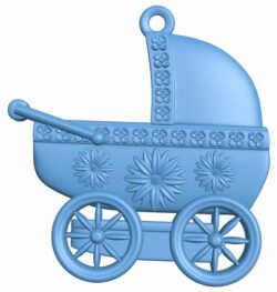 Baby stroller necklace T0005863 download free stl files 3d model for CNC wood carving