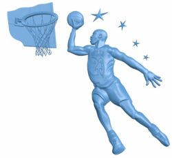 Basketball player T0005864 download free stl files 3d model for CNC wood carving