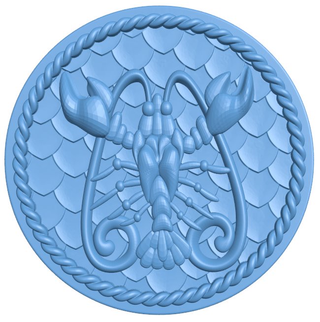 Cancer - Zodiac pattern T0005743 download free stl files 3d model for CNC wood carving