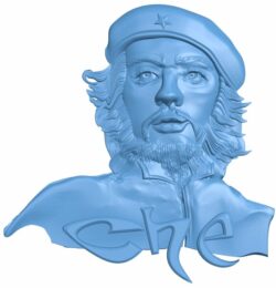 Che Guevara T0005871 download free stl files 3d model for CNC wood carving