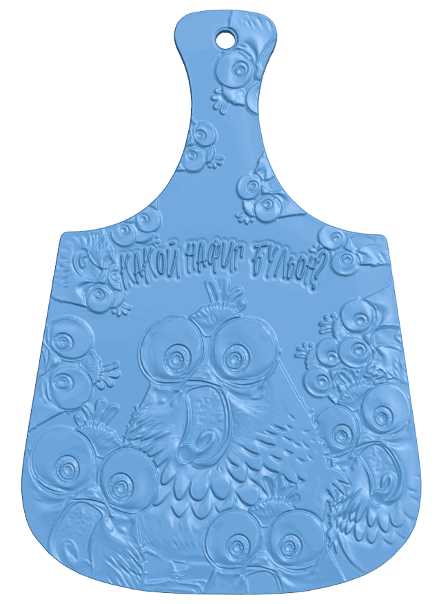 Chicken cutting board T0005356 download free stl files 3d model for CNC wood carving