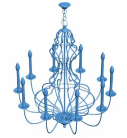 Decorative chandelier set B009676 file obj free download 3D Model for CNC and 3d printer