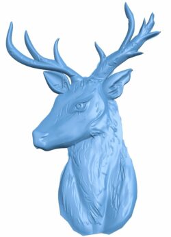 Deer head T0005663 download free stl files 3d model for CNC wood carving