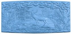 Deer painting T0005544 download free stl files 3d model for CNC wood carving
