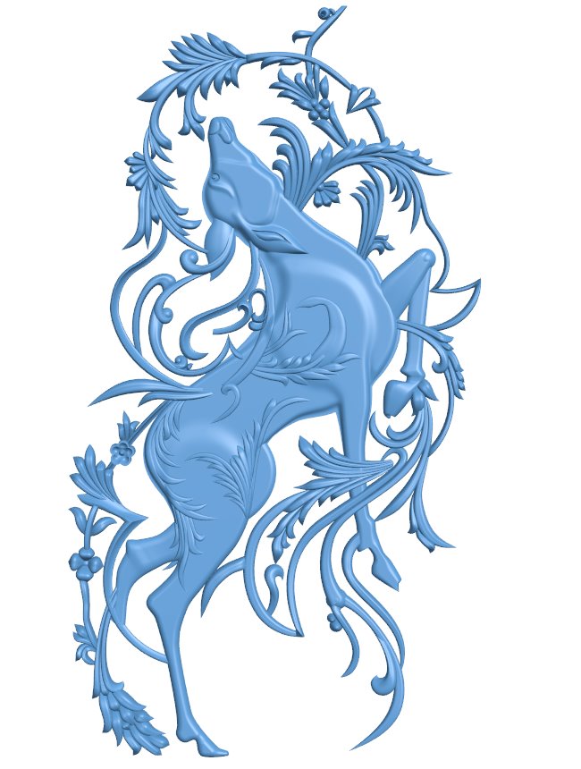 Deer pattern T0005705 download free stl files 3d model for CNC wood carving