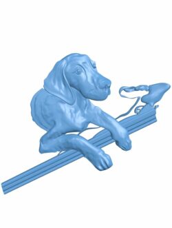 Dog T0005706 download free stl files 3d model for CNC wood carving