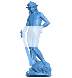 Donatello’s David With the Head of Goliath B009706 file Obj or Stl free download 3D Model for CNC and 3d printer