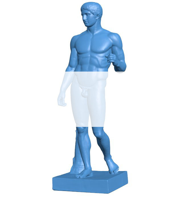 Doryphoros - Famous statue B009752 file Obj or Stl free download 3D Model for CNC and 3d printer