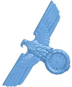 Eagle wall clock T0005387 download free stl files 3d model for CNC wood carving