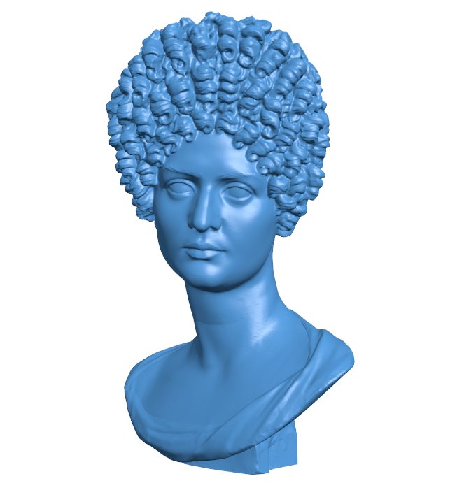 Fonseca bust no base B009680 file obj free download 3D Model for CNC and 3d printer