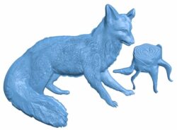Fox T0005709 download free stl files 3d model for CNC wood carving