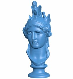 Head from the Athena Hope-Farnese B009708 file Obj or Stl free download 3D Model for CNC and 3d printer