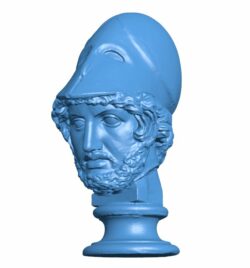 Head of focion Decimated – Famous statue B009753 file Obj or Stl free download 3D Model for CNC and 3d printer