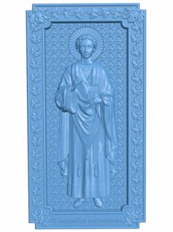 Icon Of The Healer Panteleimon T0005829 download free stl files 3d model for CNC wood carving