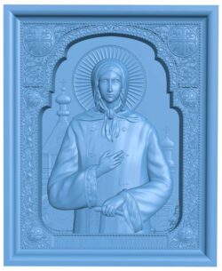 Icon Saint Xenia of Petersburg T0005597 download free stl files 3d model for CNC wood carving