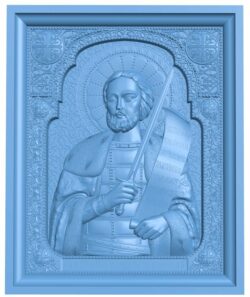 Icon of Alexander Nevsky T0005791 download free stl files 3d model for CNC wood carving