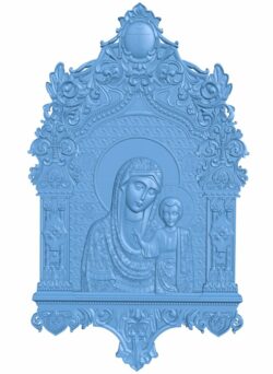 Icon of Our Lady Kazanskaya T0005795 download free stl files 3d model for CNC wood carving