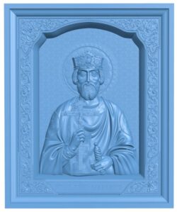 Icon of St. Prince Vladimir T0005590 download free stl files 3d model for CNC wood carving