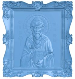 Icon of St.Spiridon T0005797 download free stl files 3d model for CNC wood carving