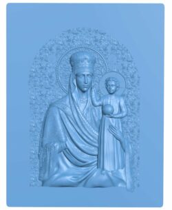 Icon of the Mother of God T0005595 download free stl files 3d model for CNC wood carving