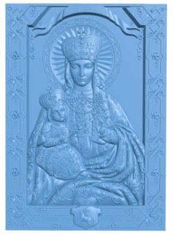 Icon of the Mother of God T0005596 download free stl files 3d model for CNC wood carving