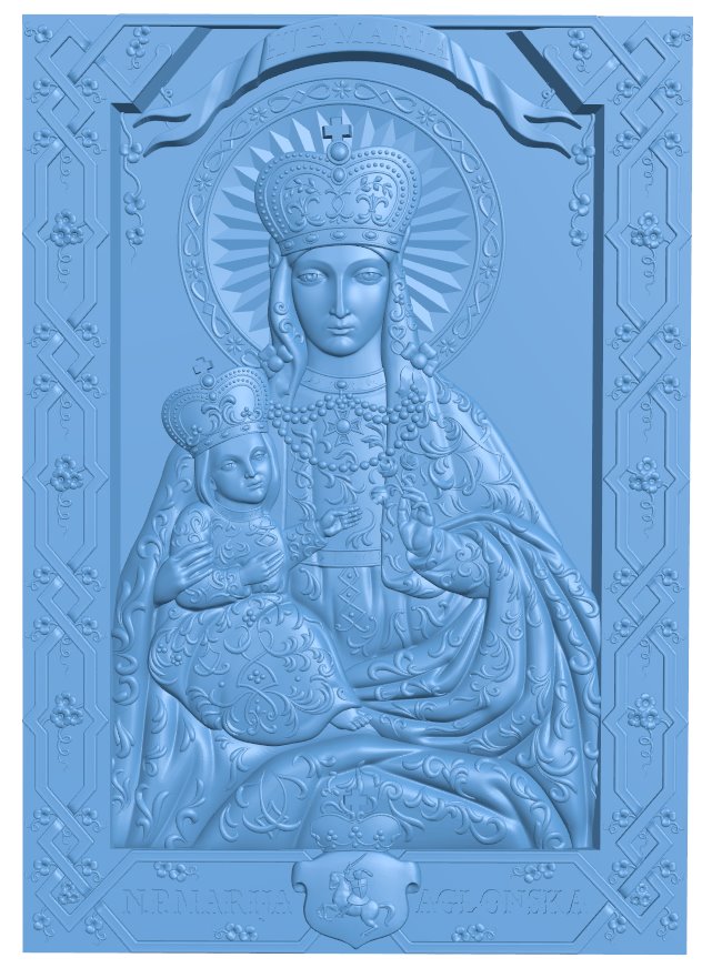 Icon of the Mother of God T0005596 download free stl files 3d model for CNC wood carving