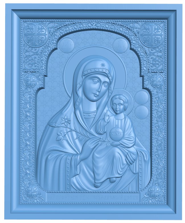 Icon of the Mother of God T0005800 download free stl files 3d model for CNC wood carving