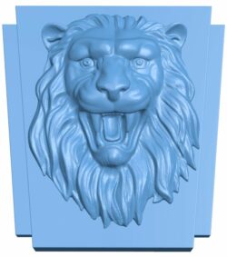 Lion head T0005918 download free stl files 3d model for CNC wood carving