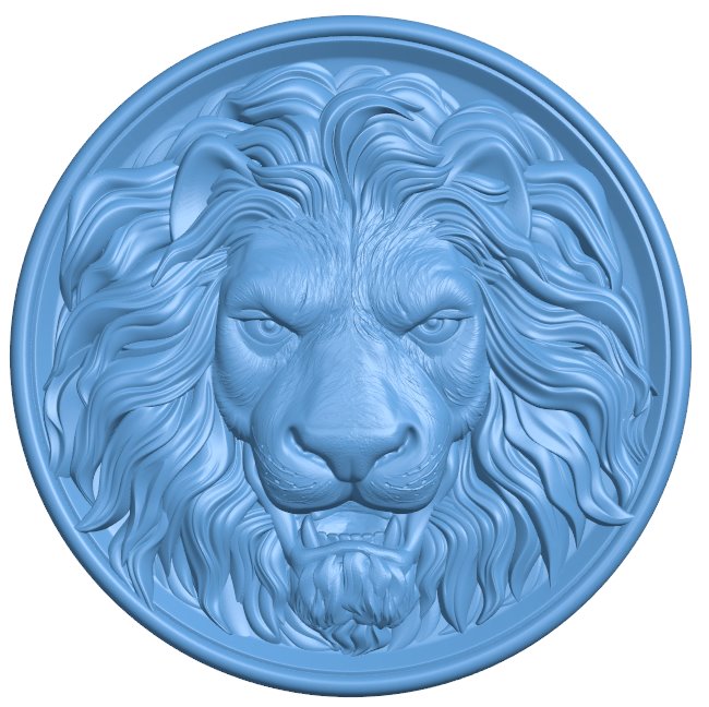 Lion head pattern T0005711 download free stl files 3d model for CNC wood carving