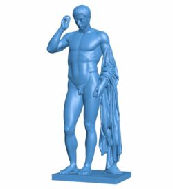 Marcellus as Hermes Logios – Famous statue B009737 file Obj or Stl free download 3D Model for CNC and 3d printer