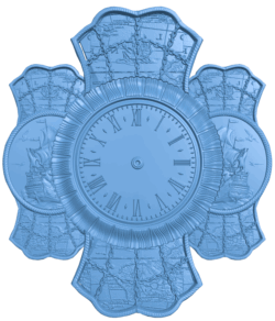 Marine wall clock T0005390 download free stl files 3d model for CNC wood carving