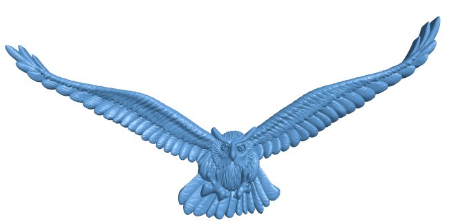 Owl flight T0005714 download free stl files 3d model for CNC wood carving